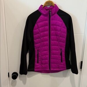 32 Degrees down Black and Purple Puffer Jacket size medium